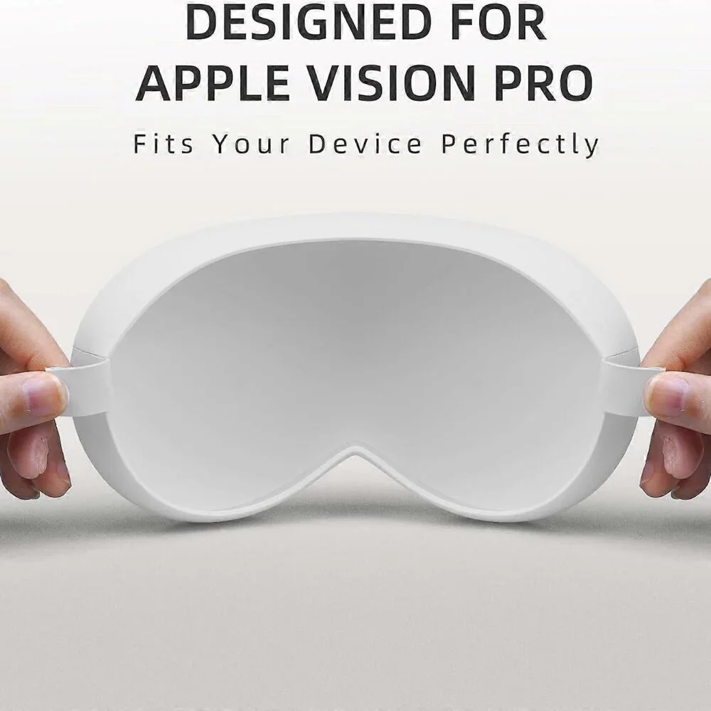 Designed for Apple Vision Pro Case White Silicone Pro VR Headset Case